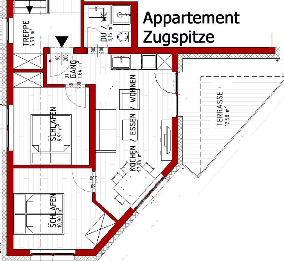Zugspitzappartements Эрвальд Экстерьер фото